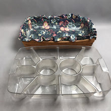 Load image into Gallery viewer, Longaberger Hostess Serving Tray Basket 10-Way Divided Protector &amp; Liner (20x14)
