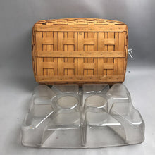 Load image into Gallery viewer, Longaberger Hostess Serving Tray Basket 10-Way Divided Protector &amp; Liner (20x14)
