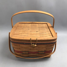 Load image into Gallery viewer, Longaberger 1991 Crisco American Pie Celebration Basket w/Protector, Riser &amp; Pie (6x12x12)
