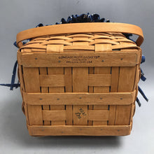 Load image into Gallery viewer, Vintage 1992 Longaberger Weekender Basket w Swing Lid Double Handle Liner, Protector (8x10x9)
