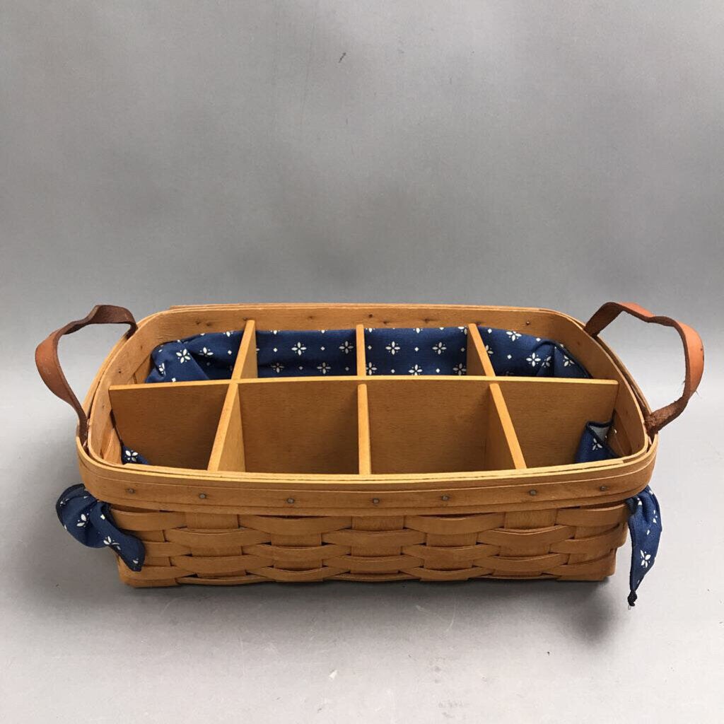 Vintage 1993 Longaberger Pantry Basket #12327 - (14X9X4.5) Leather
