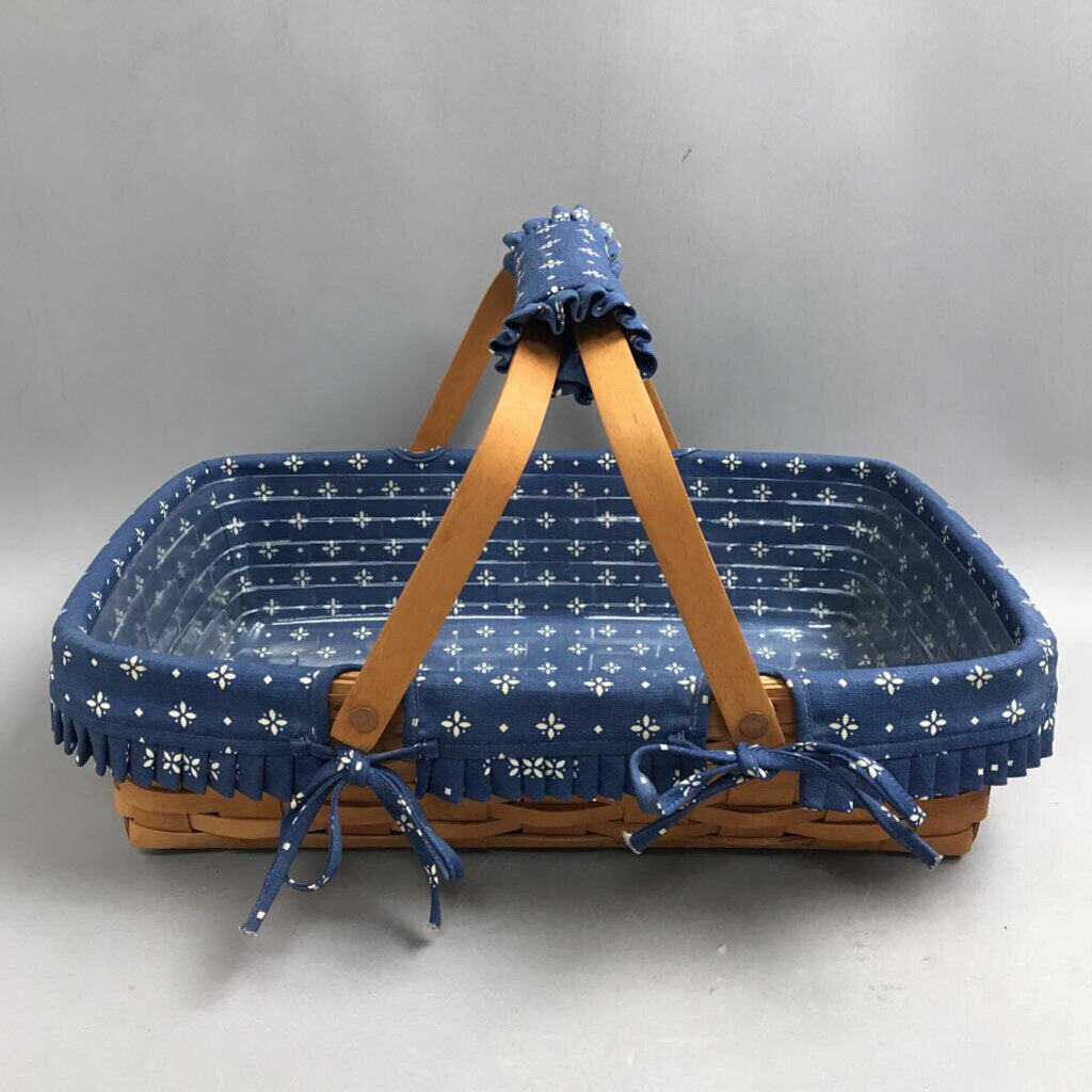 Longaberger 1992 Gathering Basket Double Handle Liner & Protector