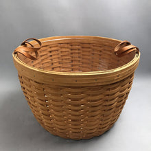 Load image into Gallery viewer, Vintage Longaberger Basket w/ Insert + Leather Handles Catch All (12x16)
