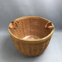Load image into Gallery viewer, Vintage Longaberger Basket w/ Insert + Leather Handles Catch All (12x16)
