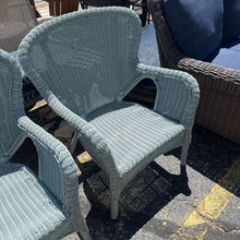 Load image into Gallery viewer, Green Wicker Chair (36x26x27)
