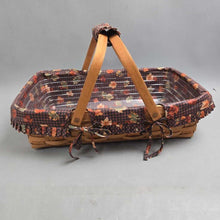 Load image into Gallery viewer, Longaberger Medium Gathering Basket #2400CO w/ Liner &amp; Insert (5x18x12)
