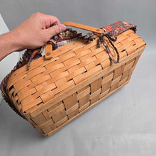 Load image into Gallery viewer, Longaberger Medium Gathering Basket #2400CO w/ Liner &amp; Insert (5x18x12)
