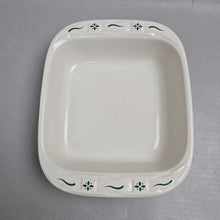 Load image into Gallery viewer, Longaberger Heritage Traditions Green Square Baking Dish (2.5x8x8)
