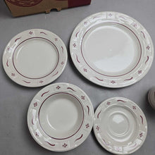 Load image into Gallery viewer, Longaberger Pottery Woven Traditions Red 5-Piece Place Setting (~5.5x10.5x11) (4 Available)
