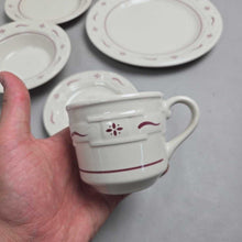 Load image into Gallery viewer, Longaberger Pottery Woven Traditions Red 5-Piece Place Setting (~5.5x10.5x11) (4 Available)
