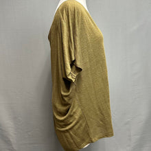 Load image into Gallery viewer, Eileen Fisher Olive Linen V-Neck Dolman Sleeve Top (XL)

