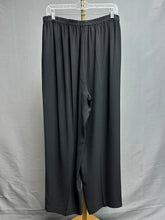 Load image into Gallery viewer, Eileen Fisher Black Silk Elastic Waist Wide Leg Pants (L)
