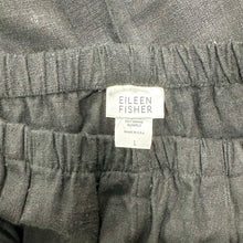Load image into Gallery viewer, Eileen Fisher Black Linen Blend Elastic Waist Wide Leg Pants (L)
