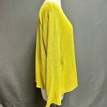 Load image into Gallery viewer, Eileen Fisher Lime Linen Knit Pullover Top (XL)
