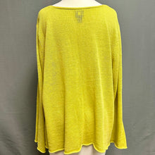 Load image into Gallery viewer, Eileen Fisher Lime Linen Knit Pullover Top (XL)

