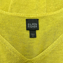 Load image into Gallery viewer, Eileen Fisher Lime Linen Knit Pullover Top (XL)
