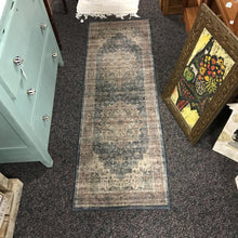 Load image into Gallery viewer, Multi Color Distressed Oriental Design Runner Rug (72x24)
