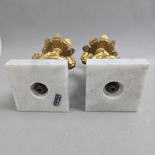 Load image into Gallery viewer, Golden Cherub &amp; Marble Base Candle Holder Pair (7.5")
