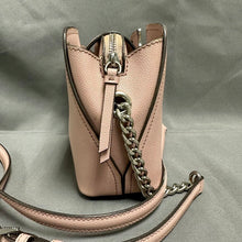 Load image into Gallery viewer, Calvin Klein Pale Pink Faux Leather Crossbody Chain Strap Purse (6.5x9.5x3.5")
