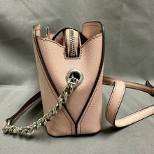 Load image into Gallery viewer, Calvin Klein Pale Pink Faux Leather Crossbody Chain Strap Purse (6.5x9.5x3.5")
