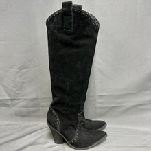Load image into Gallery viewer, Guess Black Studded Suede Over the Knee Heel Boots As-Is (9.5)

