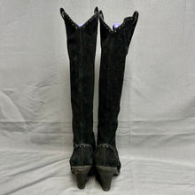 Load image into Gallery viewer, Guess Black Studded Suede Over the Knee Heel Boots As-Is (9.5)
