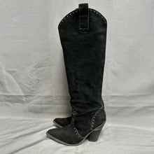 Load image into Gallery viewer, Guess Black Studded Suede Over the Knee Heel Boots As-Is (9.5)
