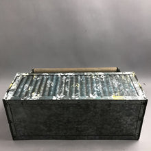 Load image into Gallery viewer, Industrial Galvanized Steel Tool Caddy Box with Wood Handle (15x16x7)
