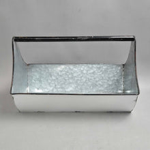 Load image into Gallery viewer, White &amp; Black Metal Caddy (~9x15x9)
