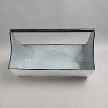 Load image into Gallery viewer, White &amp; Black Metal Caddy (~9x15x9)
