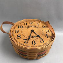 Load image into Gallery viewer, 1995 Handwoven Longaberger Leather Handle Dresden Insert Basket (4x10)
