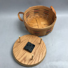 Load image into Gallery viewer, 1995 Handwoven Longaberger Leather Handle Dresden Insert Basket (4x10)
