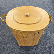 Load image into Gallery viewer, 2001 Longaberger X-Large Laundry Hamper Oval Wastebasket with Protector (22x18x25)
