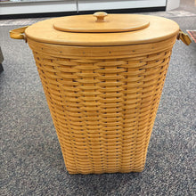 Load image into Gallery viewer, 2001 Longaberger X-Large Laundry Hamper Oval Wastebasket with Protector (22x18x25)
