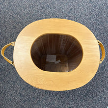 Load image into Gallery viewer, 2001 Longaberger X-Large Laundry Hamper Oval Wastebasket with Protector (22x18x25)
