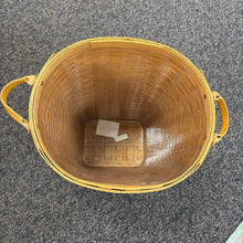 Load image into Gallery viewer, 2001 Longaberger X-Large Laundry Hamper Oval Wastebasket with Protector (22x18x25)
