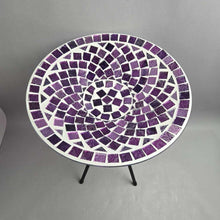 Load image into Gallery viewer, Gardener Select Glass Mosaic Bird Bath w/ Metal Stand (~19.5x14x14)
