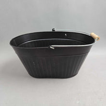 Load image into Gallery viewer, Black Oval Metal Bucket (6.5x14x9)
