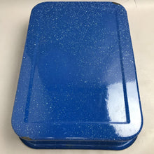 Load image into Gallery viewer, Vintage Blue Speckled Enamel Roasting / Casserole Baking Pan (16x12)
