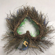 Load image into Gallery viewer, Heart Wreath with Blue Flowers (15")
