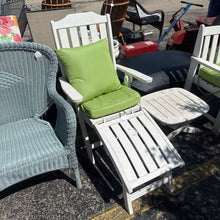 Load image into Gallery viewer, White Patio Chair With Green Cusion (40x25x27)
