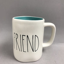 Load image into Gallery viewer, Rae Dunn White Mug “FRIEND “ Ceramic 16 Oz
