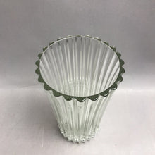 Load image into Gallery viewer, Vintage Cristal d'Arques Crystal Vase Flared Vertical Ribs (9.5")
