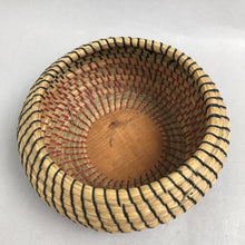 Load image into Gallery viewer, Vintage Handcrafted Woven Basket with Wood Base (2x5)

