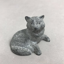 Load image into Gallery viewer, Vintage Carved Aarktik Black Soapstone Figure Sled Dog (2")
