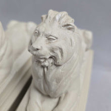Load image into Gallery viewer, New York Public Library Alva Museum Replica Reclining Lion Bookends (7x3x6.5) (As-Is)
