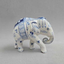 Load image into Gallery viewer, Cobalt Blue &amp; White Elephant Figurine (~4x5x2)
