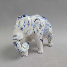 Load image into Gallery viewer, Cobalt Blue &amp; White Elephant Figurine (~4x5x2)
