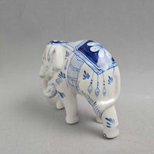 Load image into Gallery viewer, Cobalt Blue &amp; White Elephant Figurine (~4x5x2)
