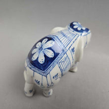 Load image into Gallery viewer, Cobalt Blue &amp; White Elephant Figurine (~4x5x2)
